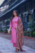Women Pink Gotta Patti Kurta with Palazzos & With Dupatta