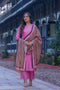 Women Pink Gotta Patti Kurta with Palazzos & With Dupatta