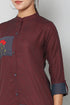 Embroidery Maroon Kurta and Pant Set