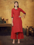 Women Kurta and Palazzo Set Cotton Blend