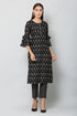 Women Kurta and Pant Set Muslin – Black