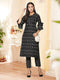 Women Kurta and Pant Set Muslin – Black