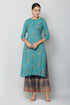 Women Kurta and Palazzo Set Rayon – Blue