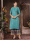 Women Kurta and Palazzo Set Rayon – Blue