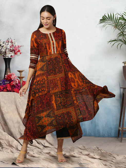 Flared Kurta and Palazzo Set