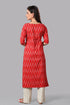 Women Cotton Ikkat Kurta Set With Chiffon Dupatta