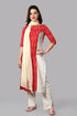 Women Cotton Ikkat Kurta Set With Chiffon Dupatta