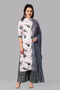 Women Printed Rayon Foil With Dupatta Kurta Set