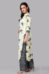 Women Yellow Printed Rayon Foil With Dupatta Kurta Set