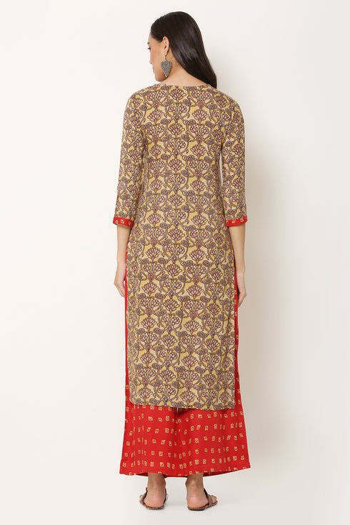 Women Printed Kurta Set With Duptta