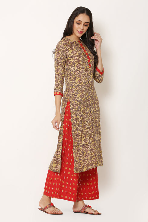 Women Printed Kurta Set With Duptta