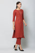 Women Kurta and Dupatta Set Rayon (Maroon)