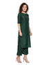 Women Kurta and Dupatta Set Muslin- Green