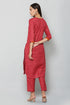 Women Kurta and Dupatta Set Cotton Blend - Maroon