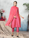 Women Taffeta Kurta Set With Dupatta (Pink)