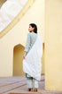 Lakhnavi Cotton Flex Embroidery grey Suit Set