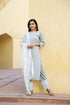 Lakhnavi Cotton Flex Embroidery grey Suit Set