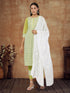 Embroidery Straight Green Kurta Pant & dupatta Set