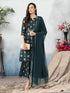 Peacock Rayon Printed Straight Kurta Suit Set