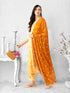 Yellow Rayon Straight Printed Kurta Suit Set
