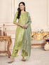 Women Sea Green Gotta Patti Kurta with Palazzos & With Dupatta