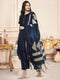 Women Blue Gotta Patti Kurta with Palazzos & With Dupatta