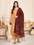 Women orange Gotta Patti Kurta with Palazzos & With Dupatta