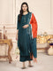 Women Green Gotta Patti Kurta with Palazzos & With Dupatta
