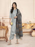 Women Grey Gotta Patti Kurta with Palazzos & With Dupatta