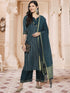 Green Straight Chanderi Silk Kurta Suit Set
