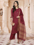 Rani Straight Chanderi Silk Kurta Suit Set