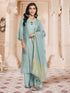 Grey Straight Dola Silk Kurta Suit Set