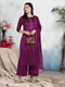 Women Straight Soft Taffeta Butti Kurta Suit Set