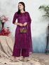 Women Straight Soft Taffeta Butti Kurta Suit Set